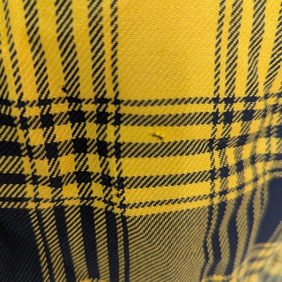 VINTAGE 90s Le Chateau Made in Canada Yellow & Black Blazer Size 7 - Picture 5 of 7